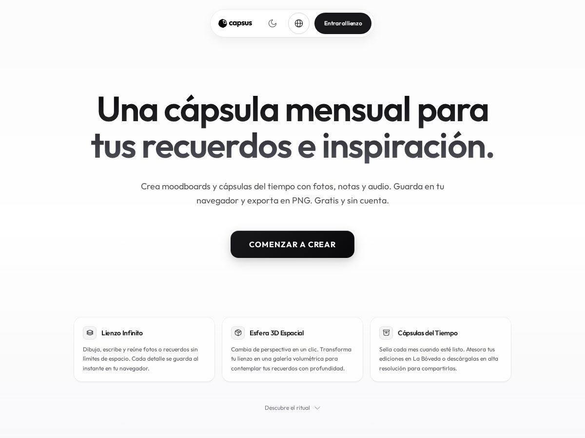 Landing-page snapshot of capsus.app