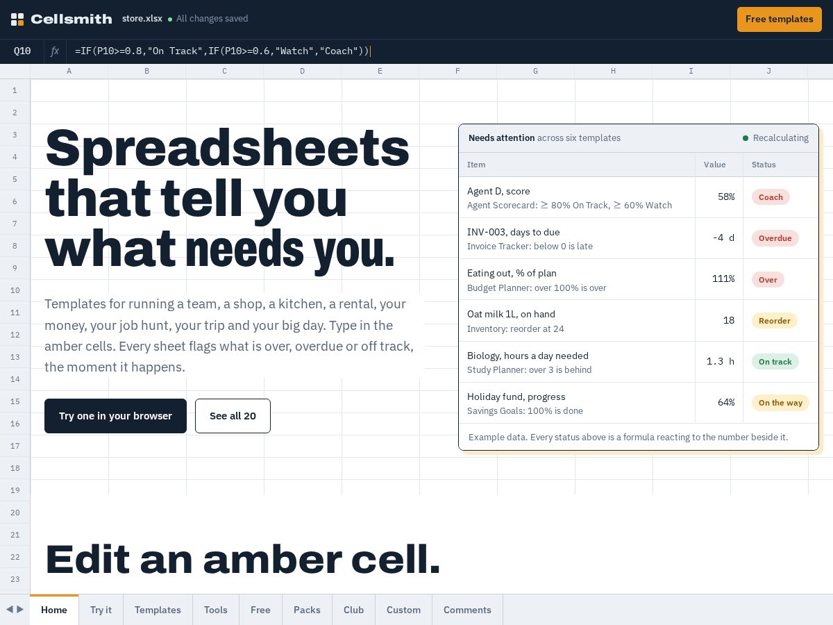 Landing-page snapshot of cellsmith.org