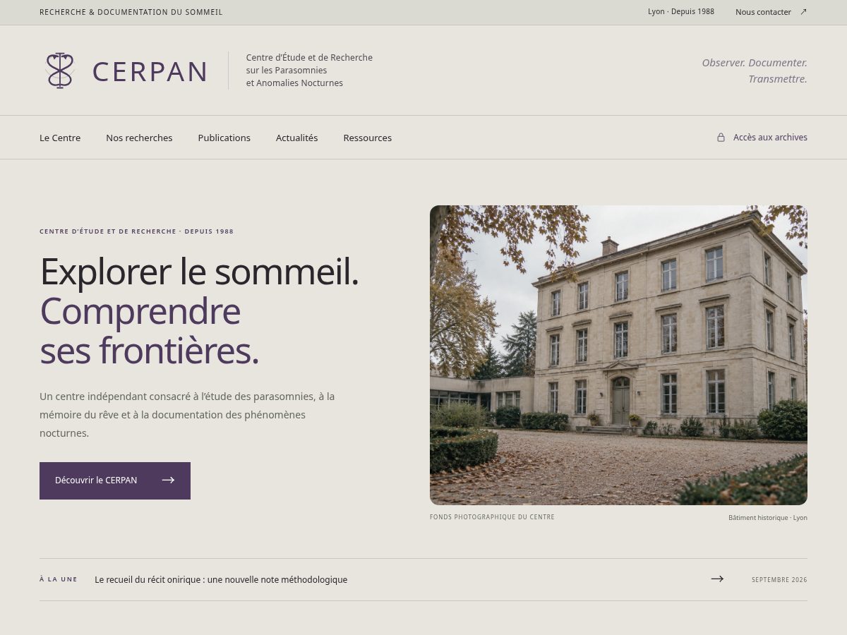Landing-page snapshot of cerpan.org