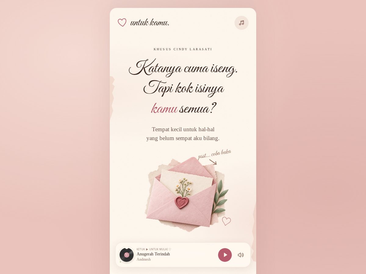 Landing-page snapshot of cindylarasati.love