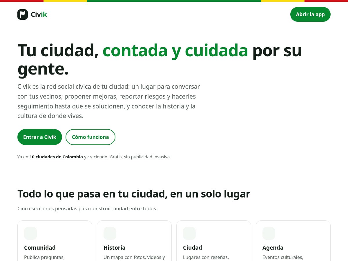 Landing-page snapshot of civikapp.org