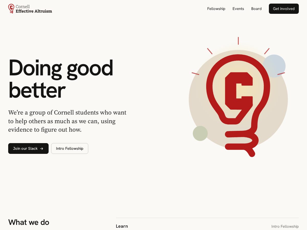 Landing-page snapshot of cornellea.org