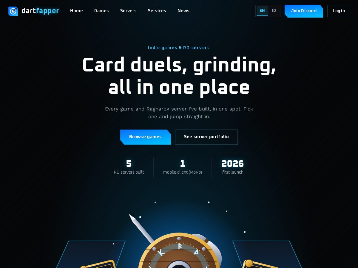 Landing-page snapshot of dartfapper.pro