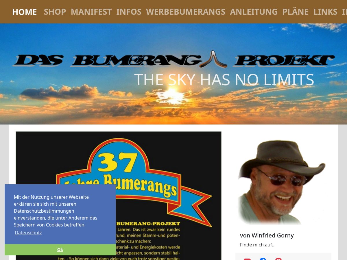 Landing-page snapshot of das-bumerang-projekt.live