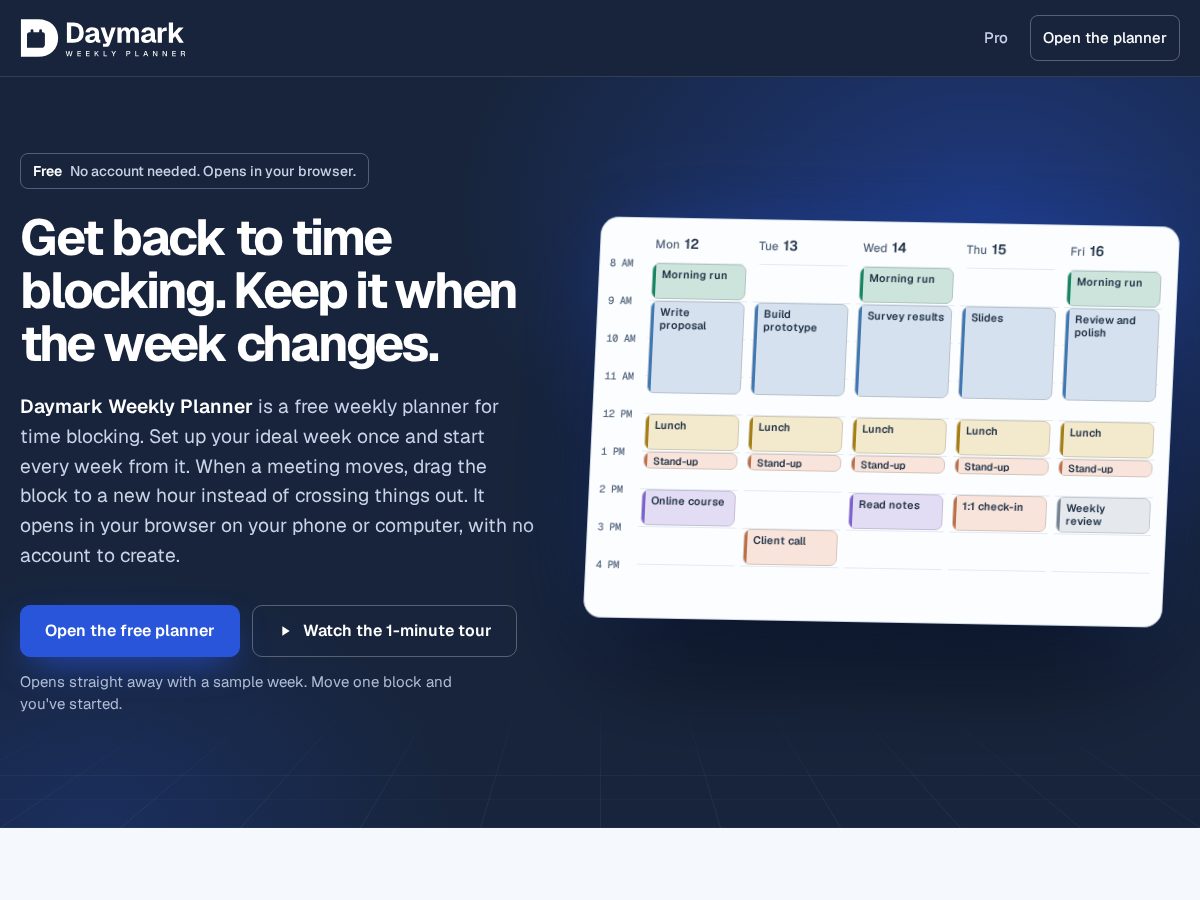 Landing-page snapshot of dmwk.app