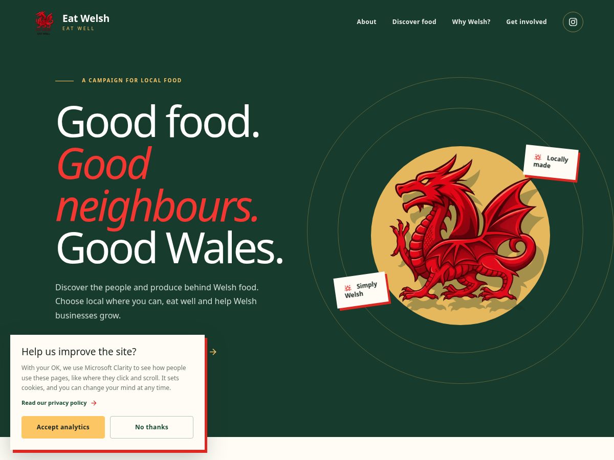 Landing-page snapshot of eat-well.app
