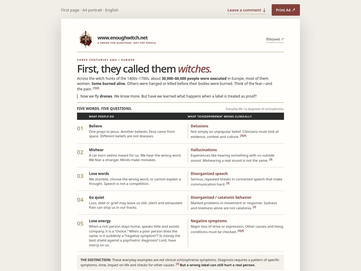 Landing-page snapshot of enoughwitch.net