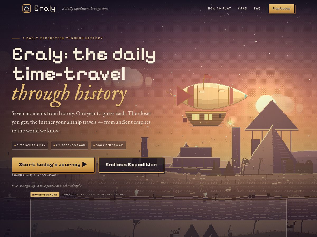 Landing-page snapshot of eraly.net