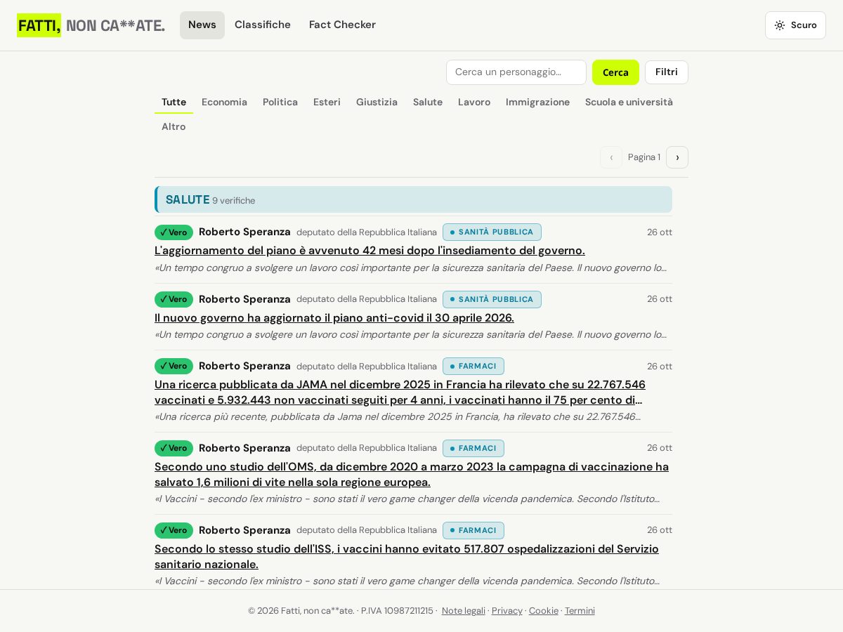 Landing-page snapshot of factchecking.live