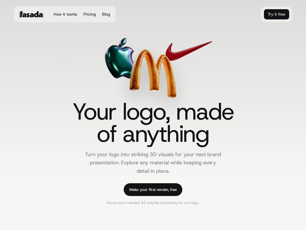 Landing-page snapshot of fasada.app