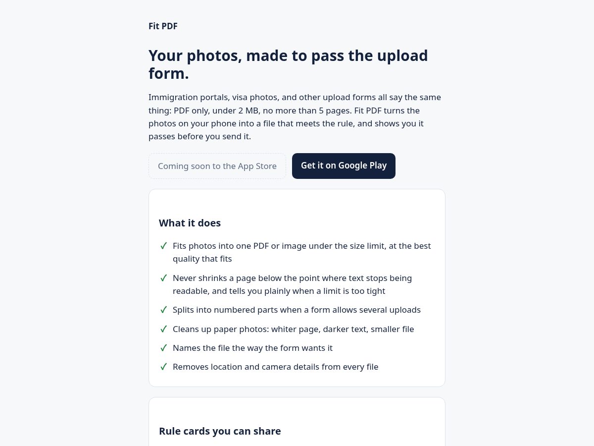 Landing-page snapshot of fitpdf.app