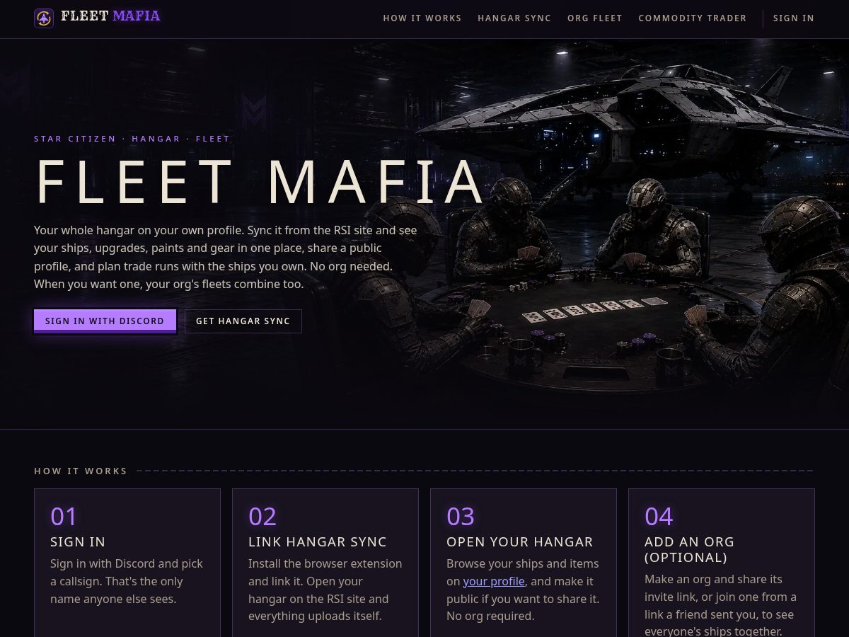 Landing-page snapshot of fleetmafia.net