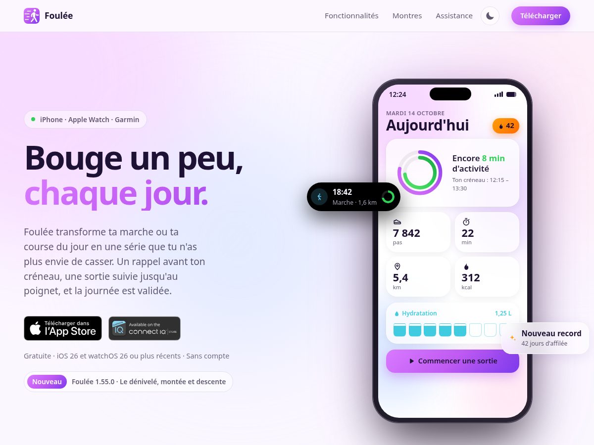 Landing-page snapshot of getfoulee.app