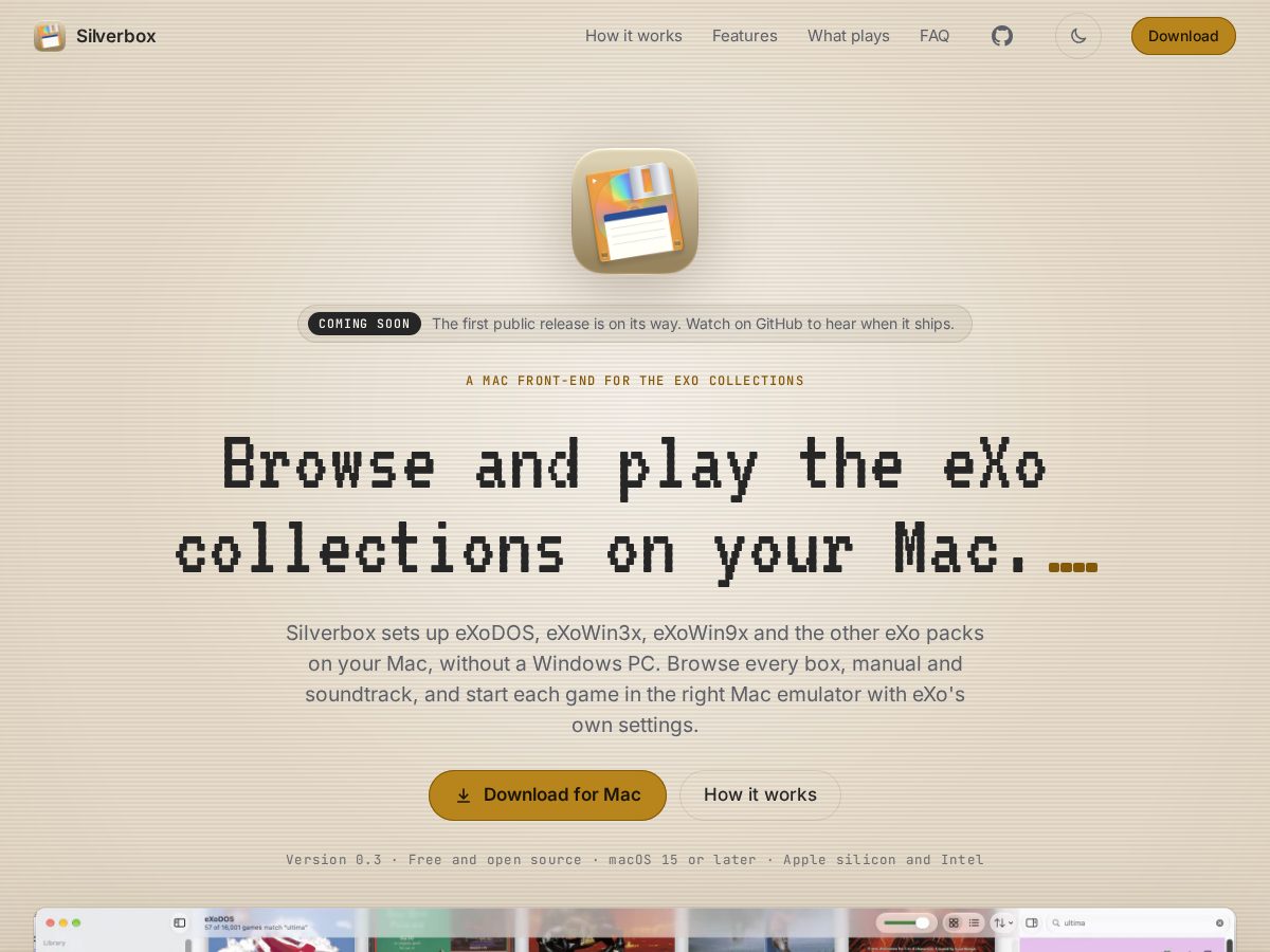 Landing-page snapshot of getsilverbox.app