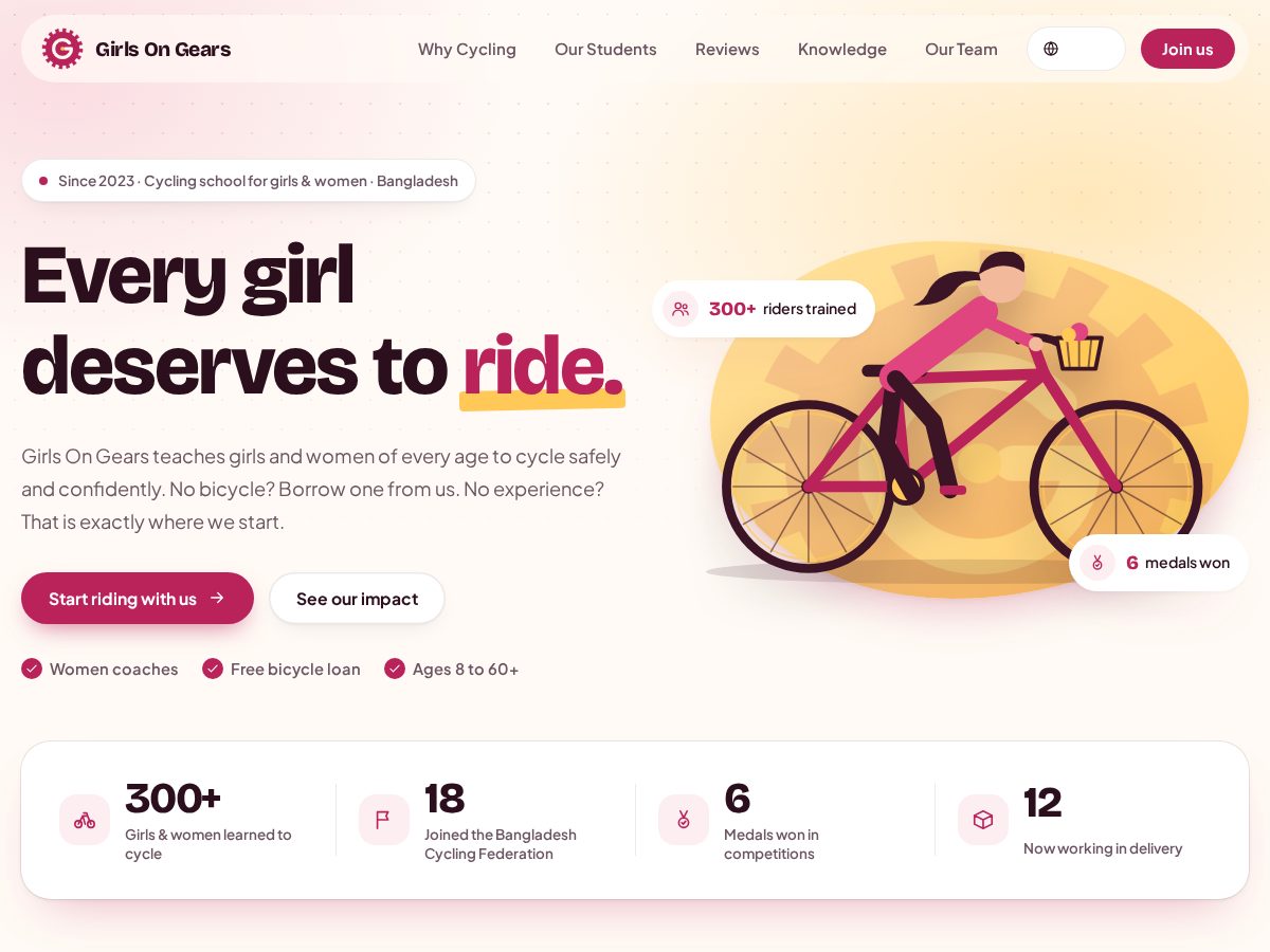 Landing-page snapshot of girlsongears.site