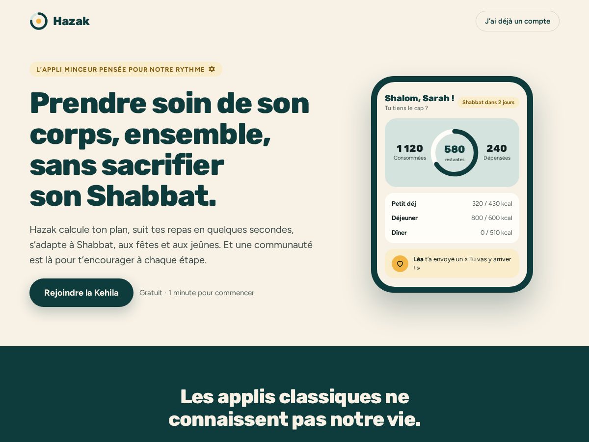 Landing-page snapshot of hazak.app