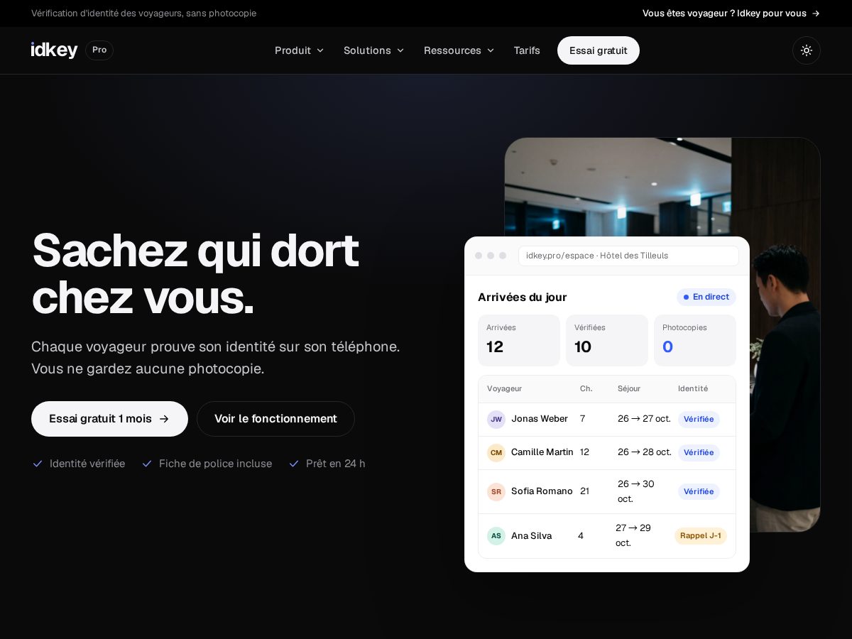Landing-page snapshot of idkey.pro