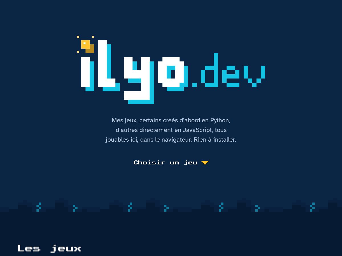 Landing-page snapshot of ilyo.dev