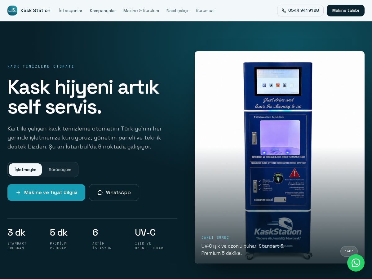 Landing-page snapshot of kaskstation.xyz