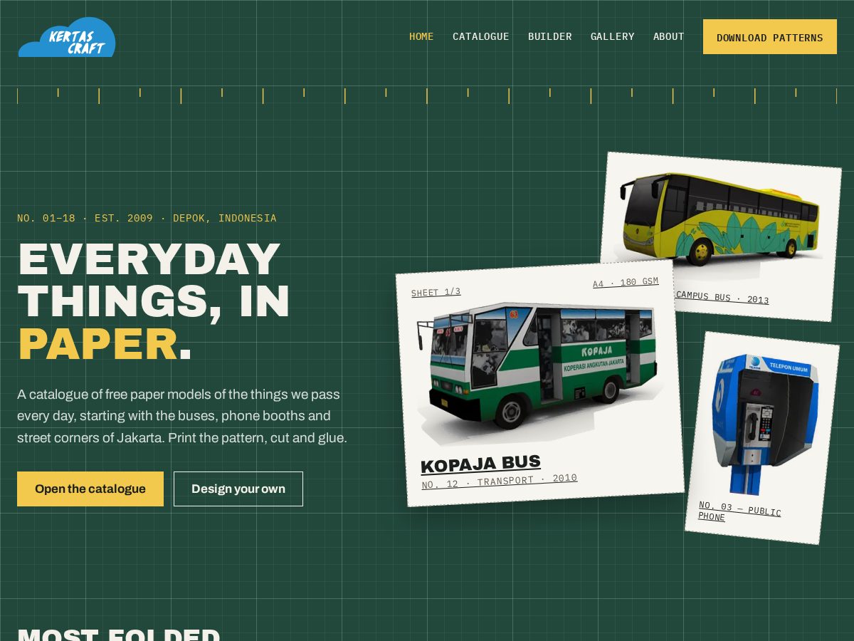 Landing-page snapshot of kertascraft.net