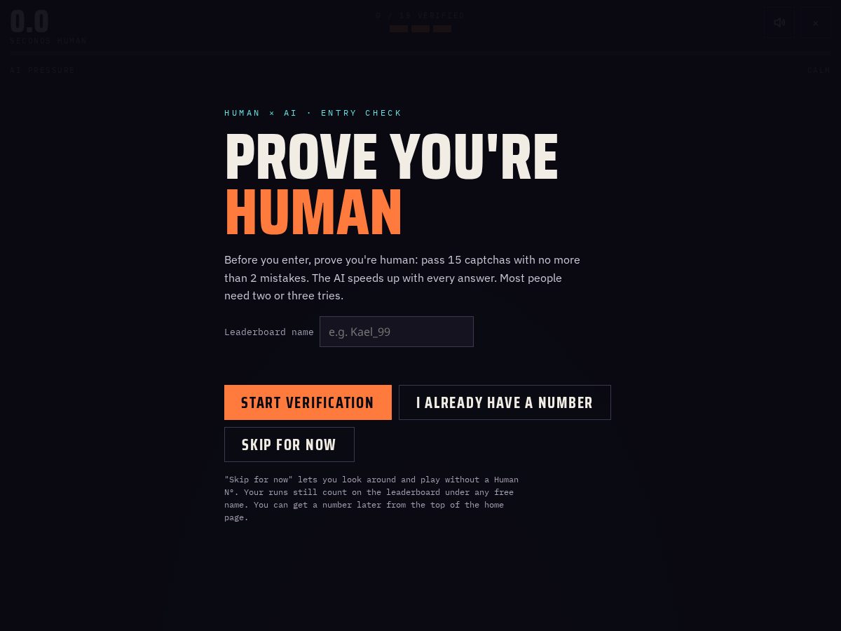 Landing-page snapshot of lasthumans.xyz