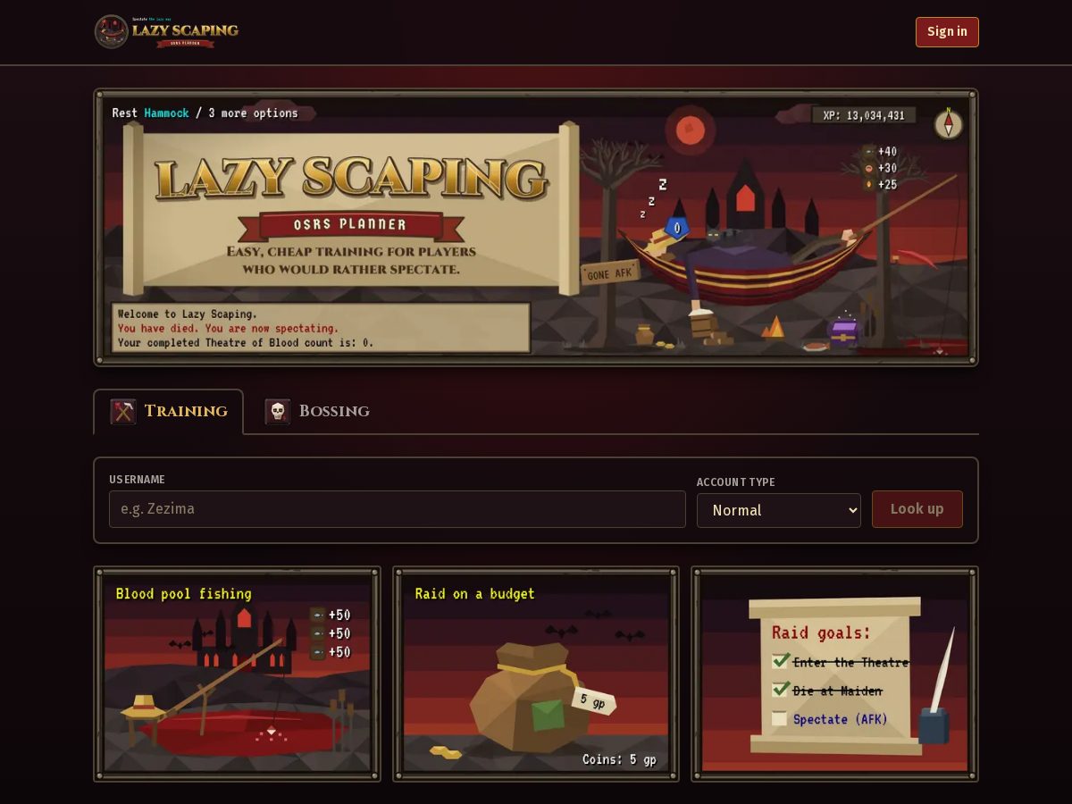 Landing-page snapshot of lazyscaping.app