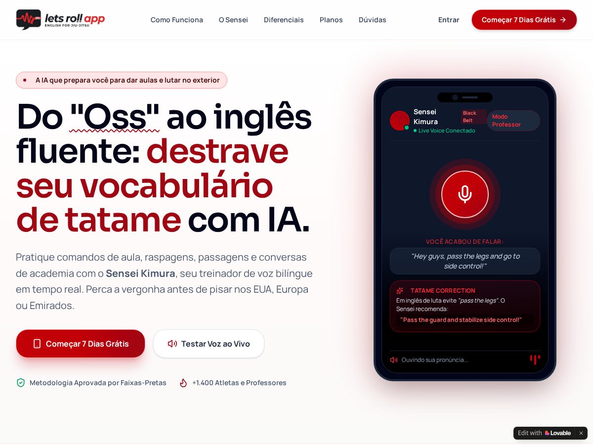 Landing-page snapshot of letsrollenglish.app