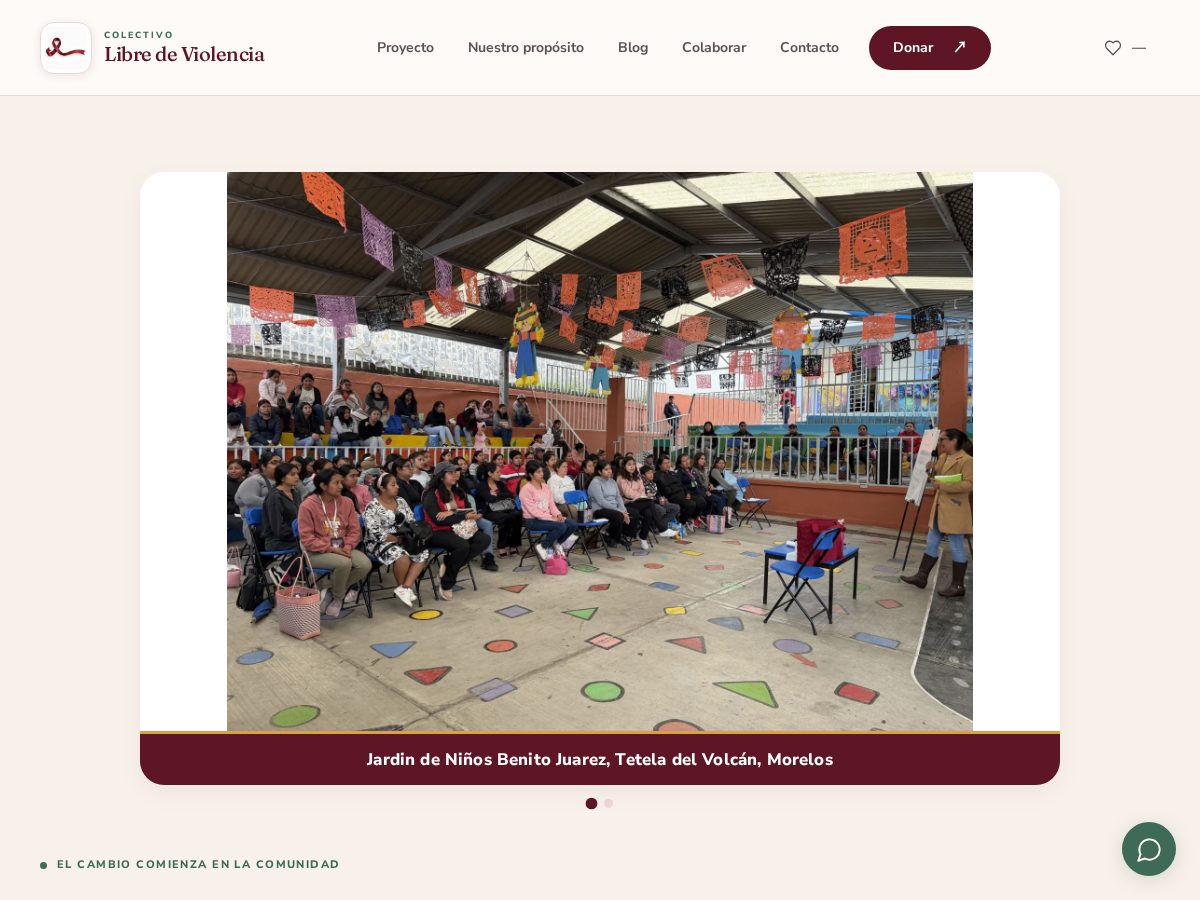 Landing-page snapshot of libredeviolencia.org