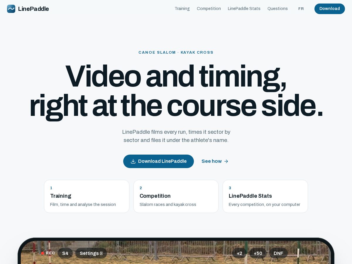 Landing-page snapshot of linepaddle.app