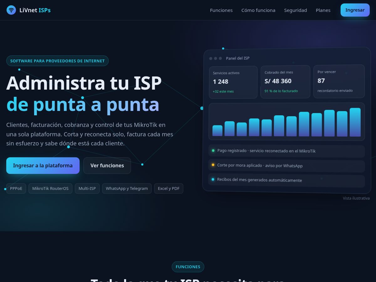 Landing-page snapshot of livnet.app