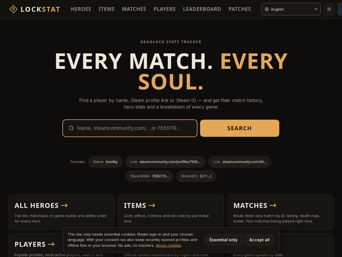 Landing-page snapshot of lockstat.org