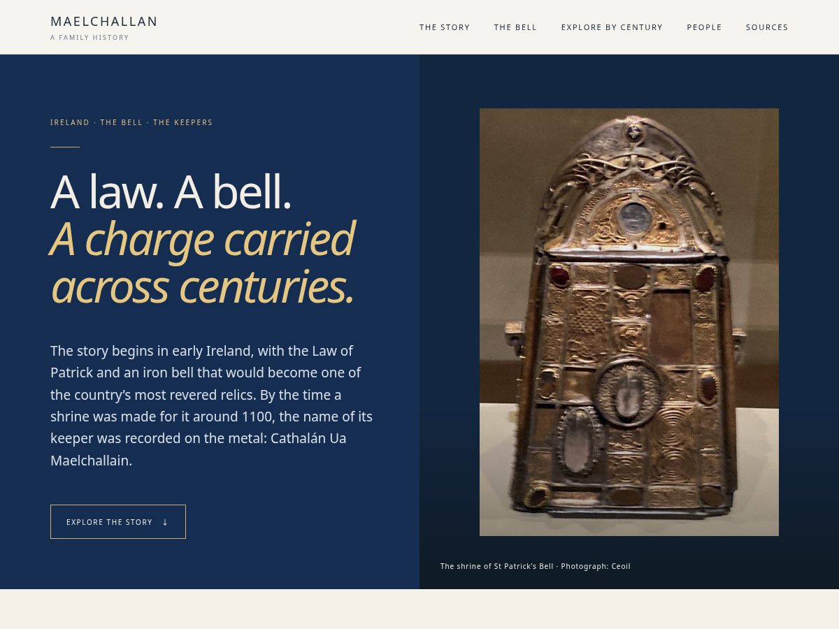 Landing-page snapshot of maelchallan.org