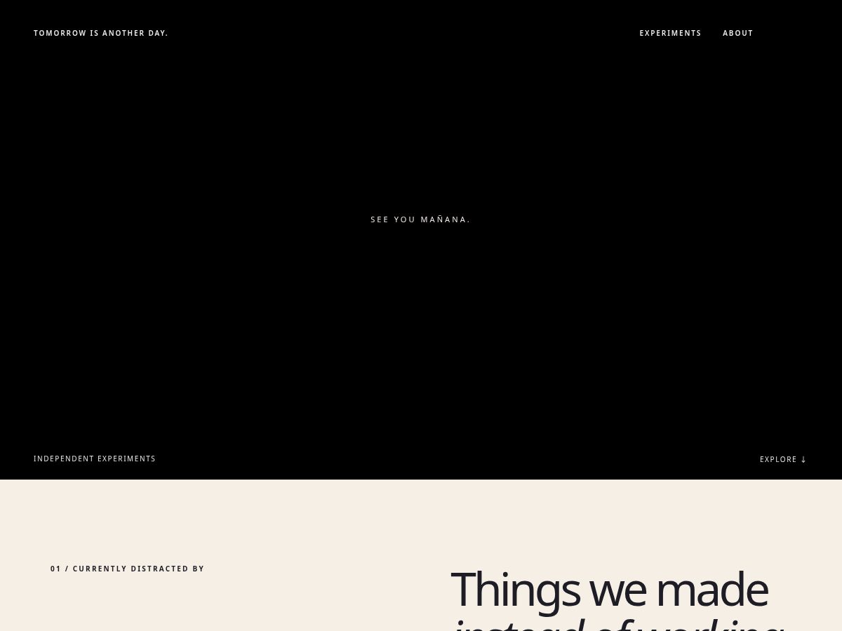 Landing-page snapshot of manana.ltd