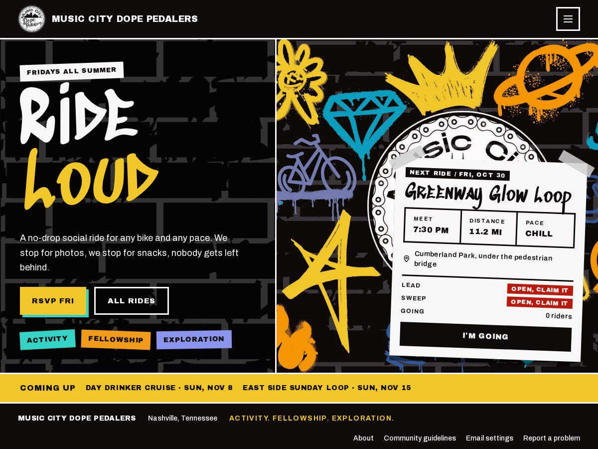 Landing-page snapshot of mcdp.bike