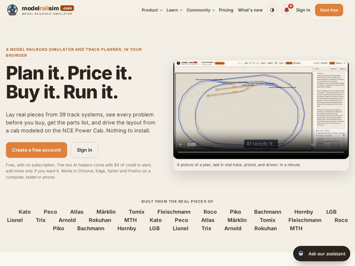 Landing-page snapshot of modelrailsim.app