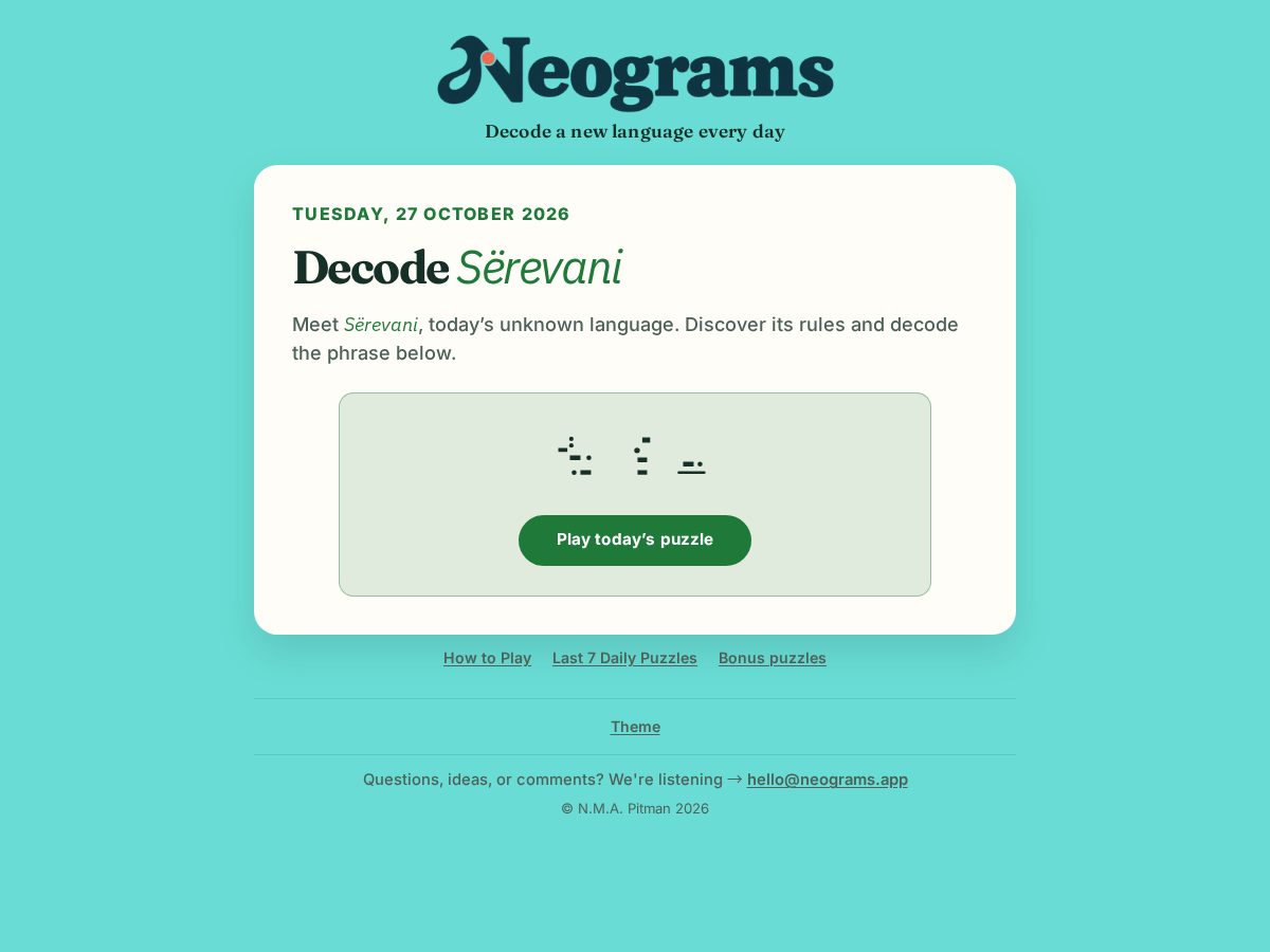 Landing-page snapshot of neograms.app