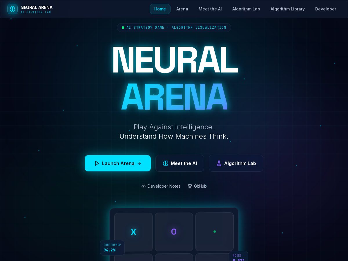 Landing-page snapshot of neuralarena.org