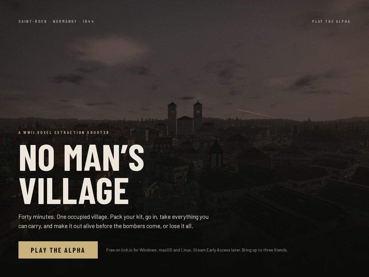 Landing-page snapshot of no-mans-village.online