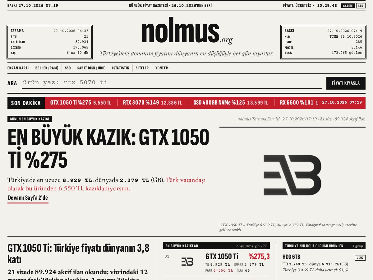 Landing-page snapshot of nolmus.org