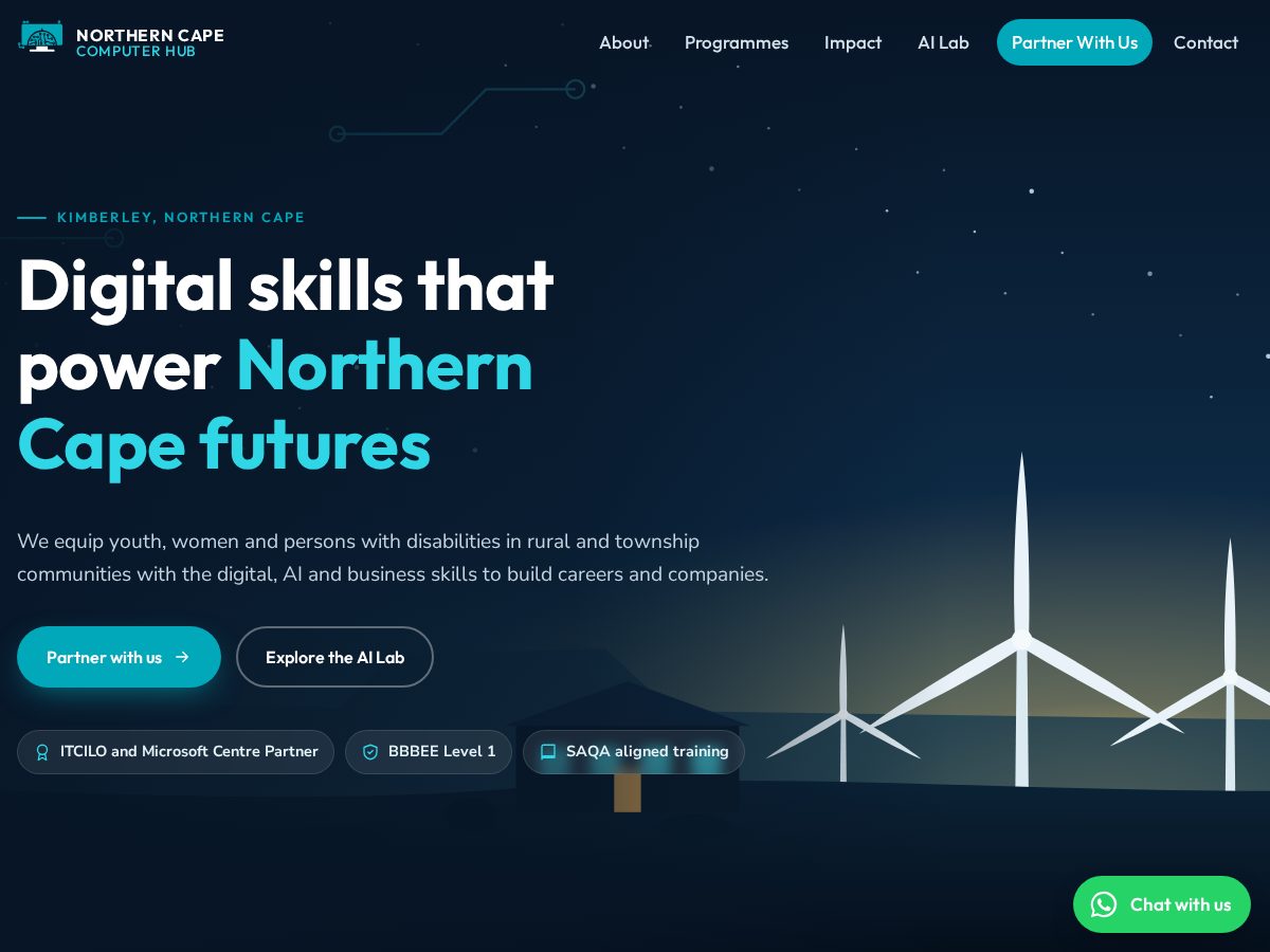 Landing-page snapshot of northerncapecomputerhub.tech