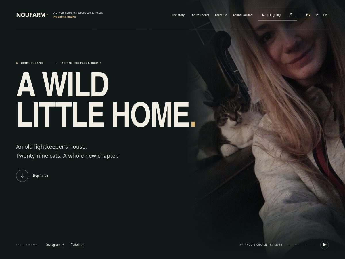 Landing-page snapshot of noufarm.org