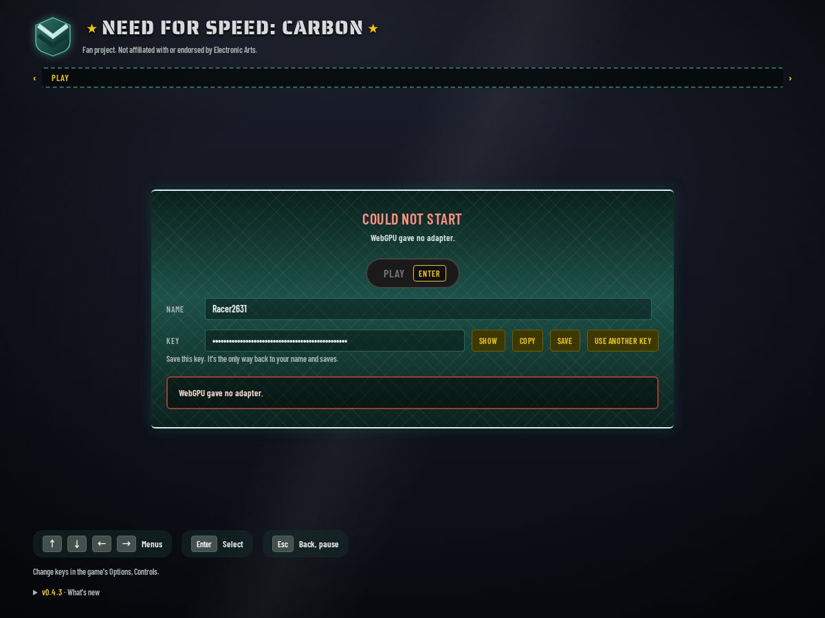Landing-page snapshot of nsfcarbon.xyz