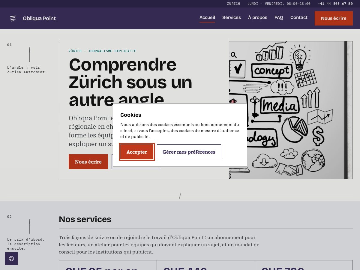 Landing-page snapshot of obliquapoint.info