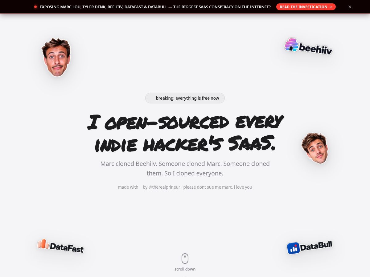 Landing-page snapshot of opensourced.world
