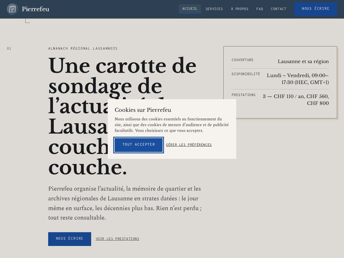 Landing-page snapshot of pierrefeu.info