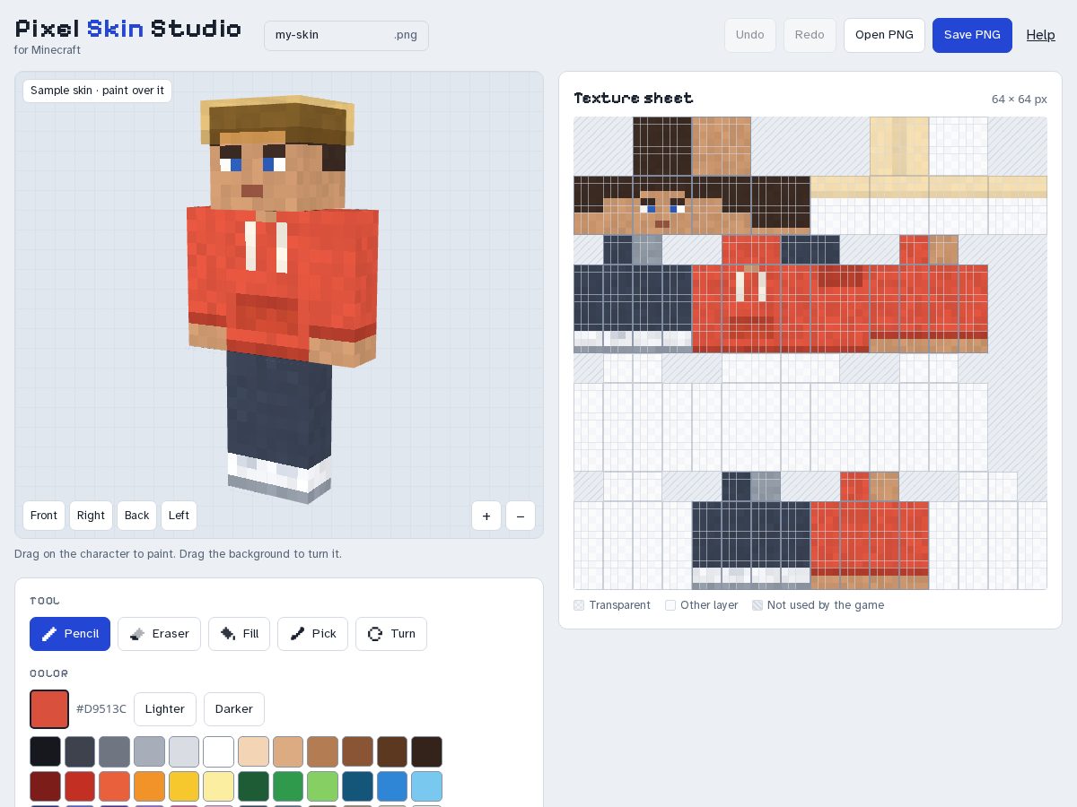 Landing-page snapshot of pixelskin.studio
