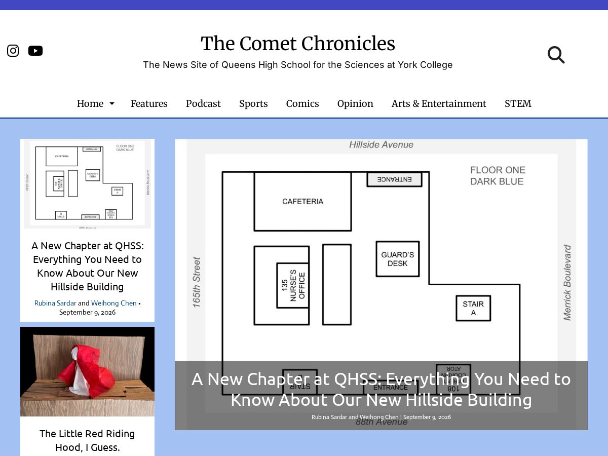 Landing-page snapshot of qhsschronicles.org