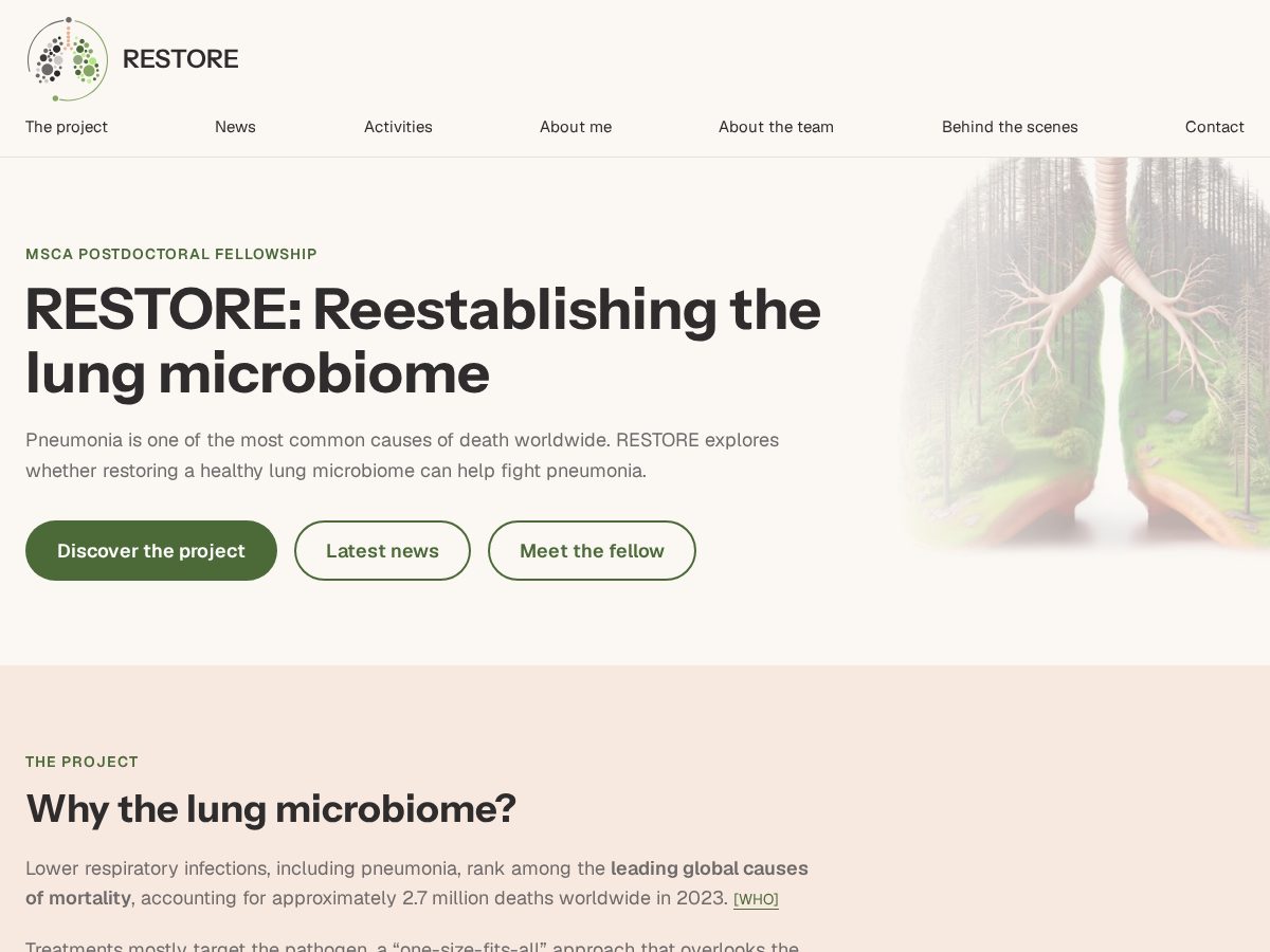 Landing-page snapshot of restore-msca.org
