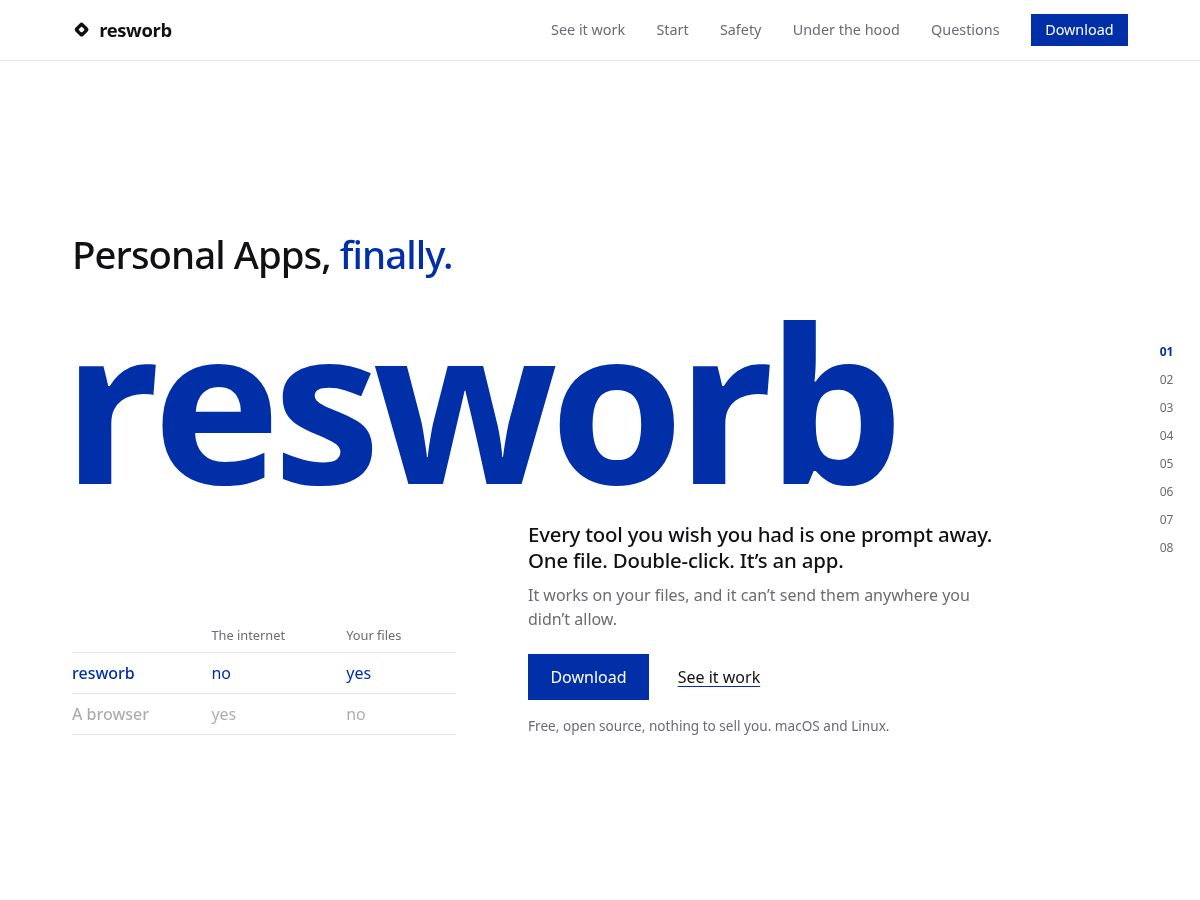 Landing-page snapshot of resworb.org