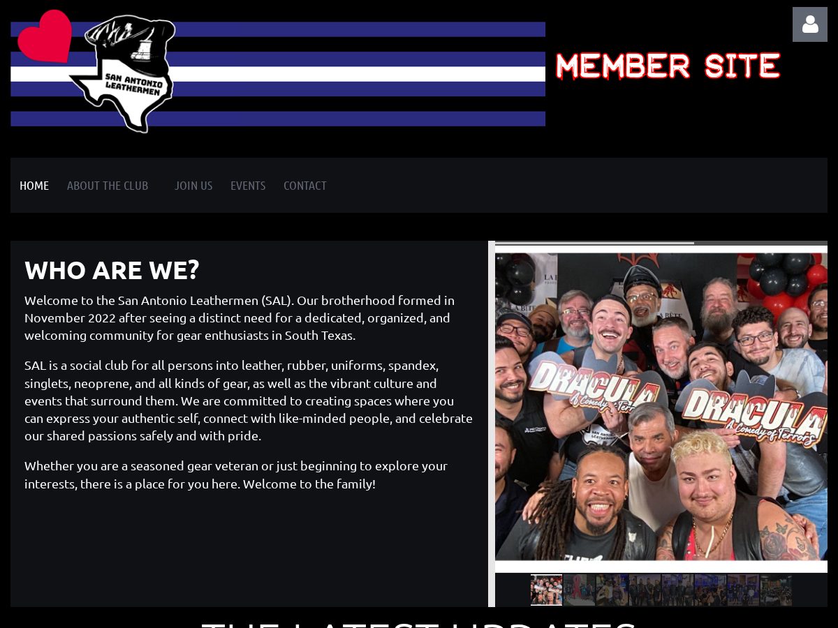 Landing-page snapshot of sanantonioleathermen.org